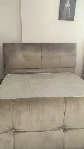Stylish Velvet Bed Frame with Mattress