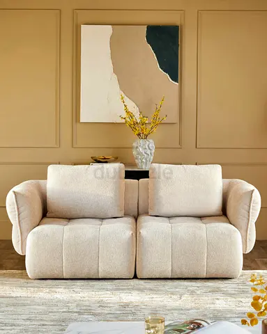 Natural weave 2 seater sofa