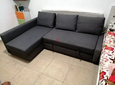 Comfortable Grey Sectional Sofa bed with Storage