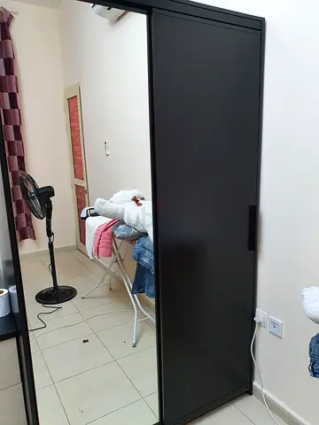 2-Door Large Sliding Cupboard with Mirror
