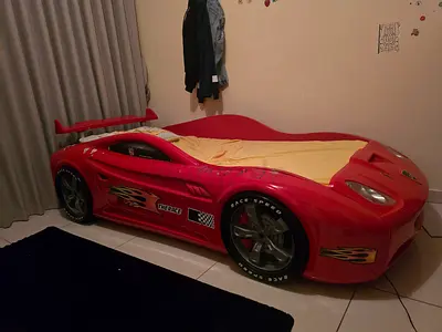 Exciting Red Race Car Bed for Kids