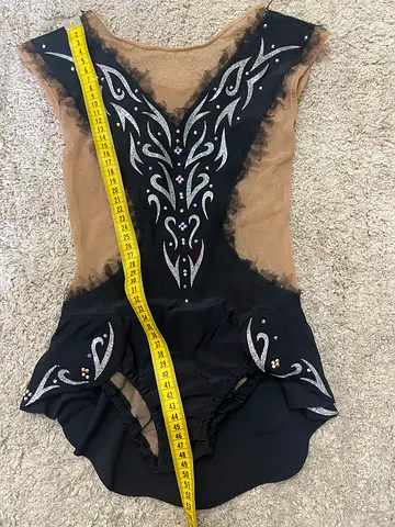 Gymnastic leotard black, size 4-5 years