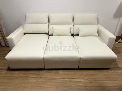 Ikea Eskilstuna L-shape sofa bed with storage beige