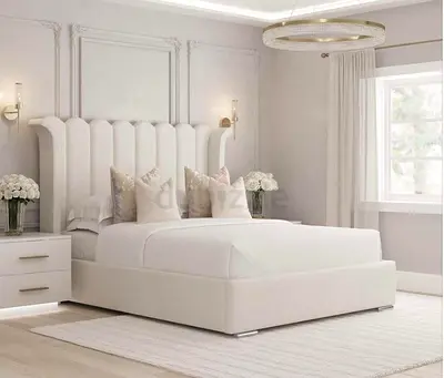 Luxurious Headboard Bedframe King Size Fully Customisable,Hydraulic Storage Can be Installed