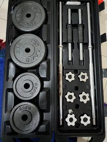 50KG Cast Iron Weight Set + Foldable Bench (Complete Gym)