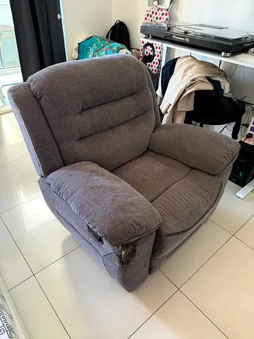 Comfortable Grey Recliner Chair