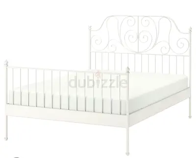 Ikea King White Metal Bed Frame
