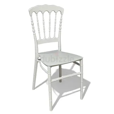 White Napoleon Event Chair – Classic Resin Wedding Seating for UAE Banquets  Ceremonies