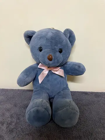 Adorable Blue Stuffed Teddy Bear