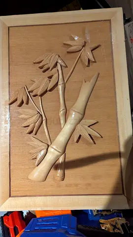 Intricate Bamboo Wood Carving
