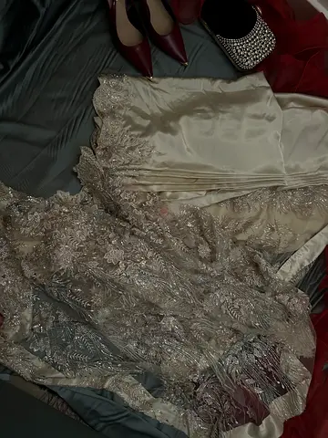 Beautiful heavy  embellished stitched saree