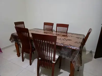 Wooden traditional dining table set for sale