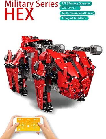 Hex Coding Robot with App and Remote Control Building Block Set 20005 Educational STEM Toy for Kids