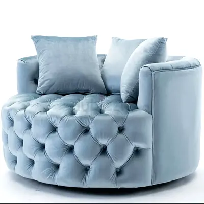 Elegant Purple Velvet Sofa Chair