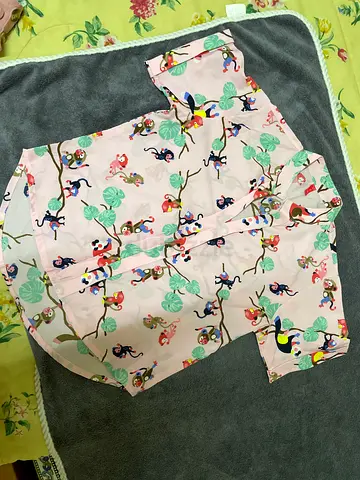 Playful Monkey Print Shirt for Kids