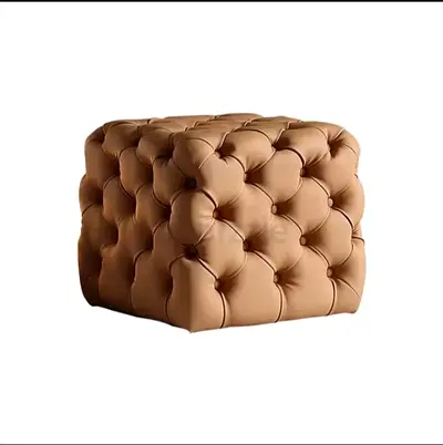 Elegant Upholstered Pouf Ottoman