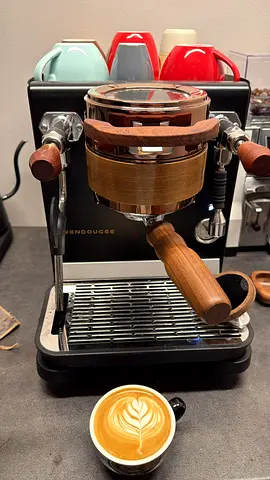 Sleek Espresso Machine with Stunning Latte Art