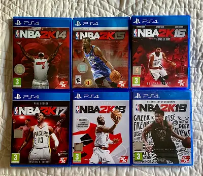 6 NBA Games, NBA 2K14, 15, 16, 17, 18, 19
