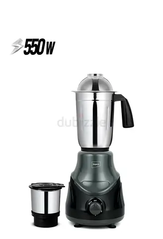 2-in-1 Blender Mixer Grinder 550W – Powerful Motor, 3 Speed + Pulse, Stainless Steel Jars  Blades,