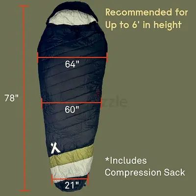Bear Grylls 15 Degree Sleeping Bag for Adults 3-4 Season