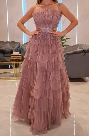 Elegant Layered Evening Gown