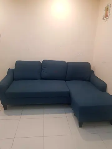 Comfortable Blue Sofa L shaped