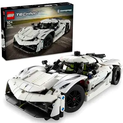 LEGO® Koenigsegg Jesko Absolut White Hypercar Hand made
