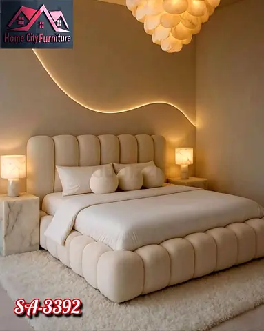 Elegant Plush Bed with Modern Design