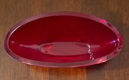 Glass Bowl Oval وعاء زجاج غميق (Sandra Rich)