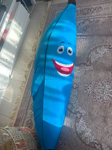 Colorful Blue Banana Pillow