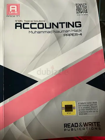 Accounting past paper booklet 9706 P4