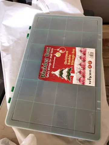 Christmas ornaments storage box
