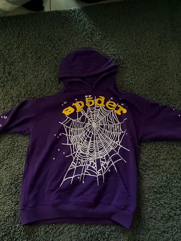 Sp5der “P*nk / Purple  Yellow” hoodie