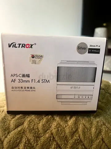 VILTROX AF 33mm F1.4 STM Auto Focus Lens. EF-M Mount (SILVER) for Canon