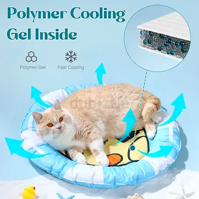 Cartoon Pet Cooling Mat for Cats and Dogs, Cushion Pad Summer Cool Down Comfortable Soft for Pets