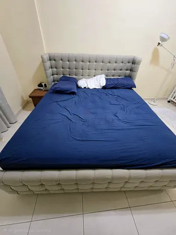 Comfortable and Stylish Bed with 2 nightstands for Sale