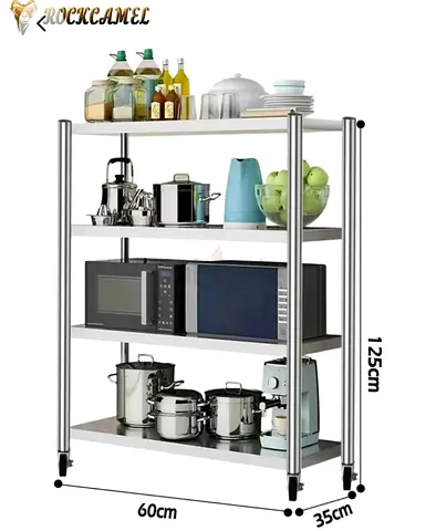 4 Tiers Storage Shelves with Wheels