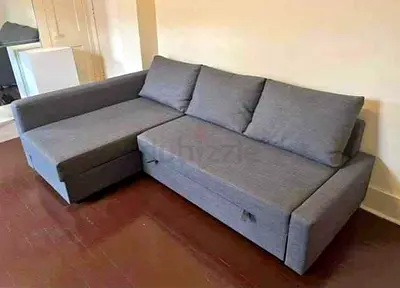 Comfortable Grey Sectional Sofa bed with Storage