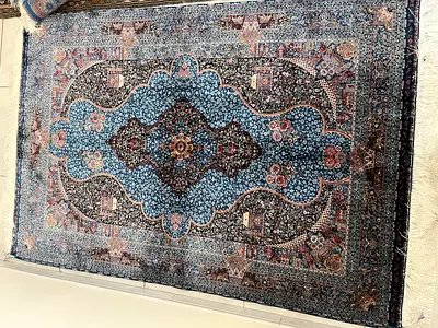 Beautiful machine silk  Persian Area Rug