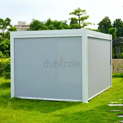 Manual Textilene Pergola with Roller Blinds 3x4m – 4 Panel Outdoor Sun Shade