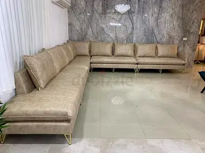Stylish L-Shaped Sofa in Beige