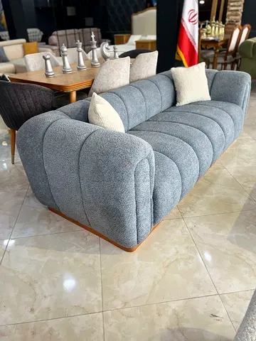 Stylish Grey Sofa with Cushions
