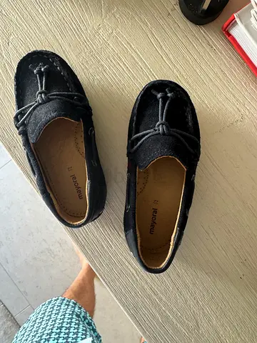 Stylish Black Moccasin Slip-Onsn size 22