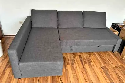 Comfortable Grey Sectional Sofa bed with Storage