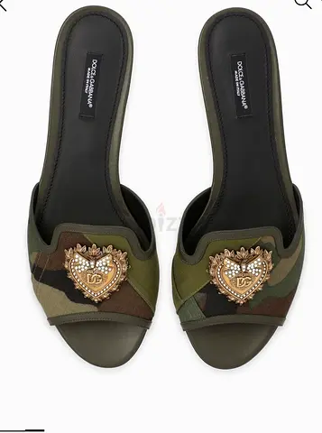 Dolce  Gabbana Camouflage Slide Sandals