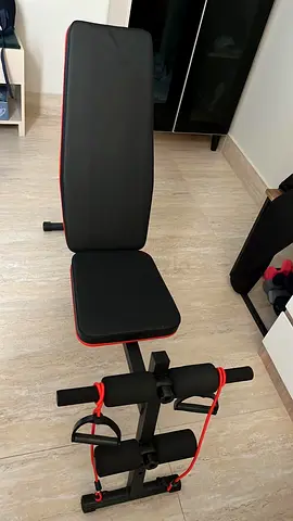Adjustable Workout Bench with Resistance Bands