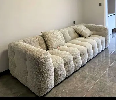 Cozy and Chic Boucle Sofa