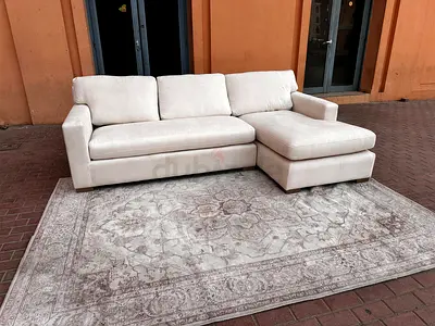 Looks great Condition CrateBarrel _ Axis feather filled L Shape Sofa