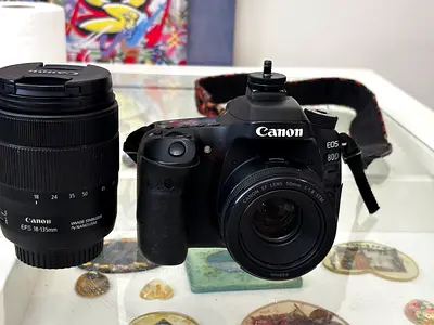 Canon 80D with 2 Lens , Extra Batteries and Trpod