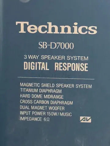Technics SB-D7000 3 ways Speaker